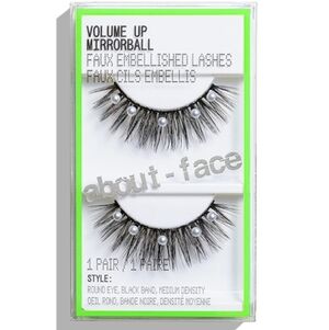 About-Face Volume Up Mirrorball faux pearl embellished high volume lashes